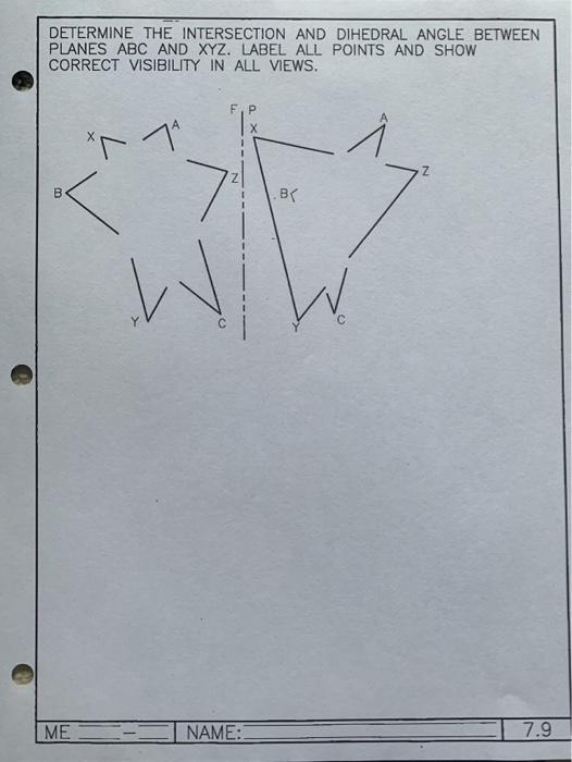 Solved How Can I Determine The Intersection And Dihedral | Chegg.com