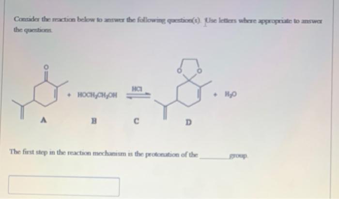 Solved consider the reaction below to answer the followinr | Chegg.com