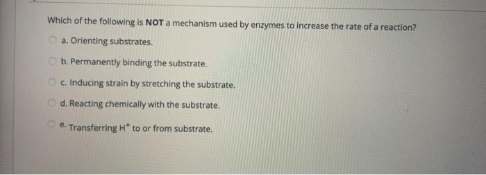 Solved Which of the following is NOT a mechanism used by | Chegg.com