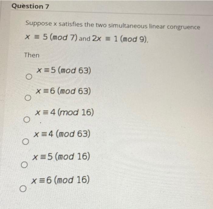 Solved Question 7 Suppose X Satisfies The Two Simultaneous 0448