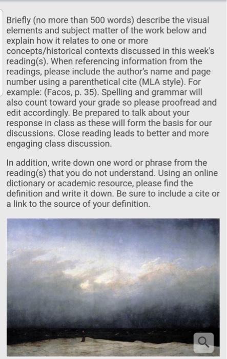 Solved Briefly (no more than 500 words) describe the visual | Chegg.com