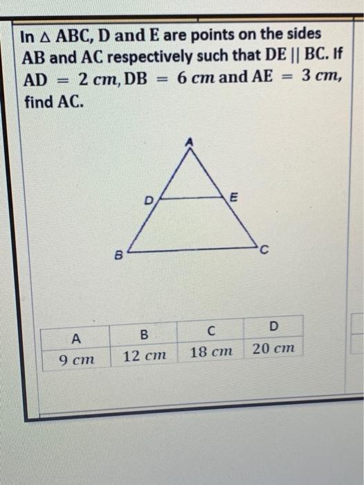 Solved In Triangle Abc The Midpoints Of Ab Ca Are F Chegg Com