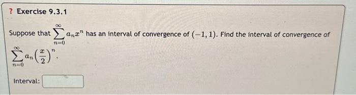 Solved Suppose that \\( \\sum_{n=0}^{\\infty} a_{n} x^{n} | Chegg.com