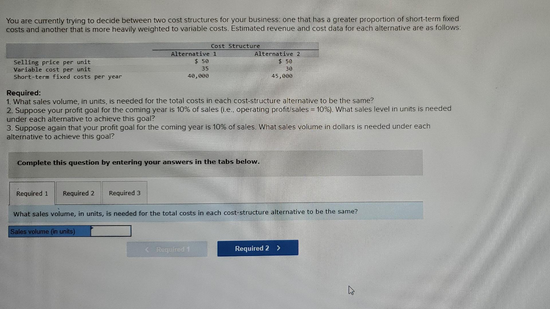 solved-you-are-currently-trying-to-decide-between-two-cost-chegg