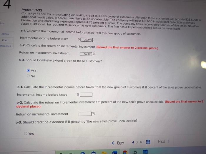 Solved 4 Problem 722 Comiskey Fence Co. is evaluating