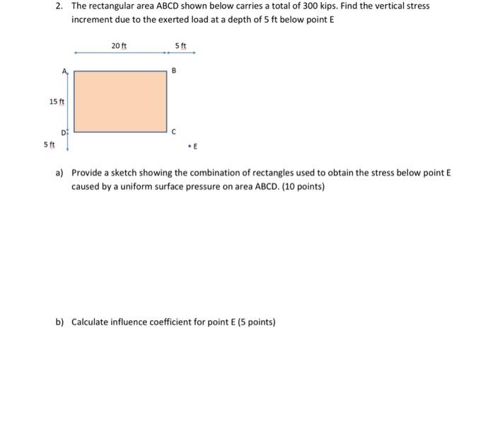 Solved 2. The rectangular area ABCD shown below carries a | Chegg.com