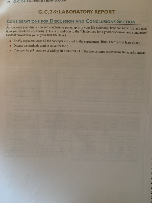 G. C. 2-9: LABORATORY REPORT Name: YOU MUST SHOW ALL | Chegg.com