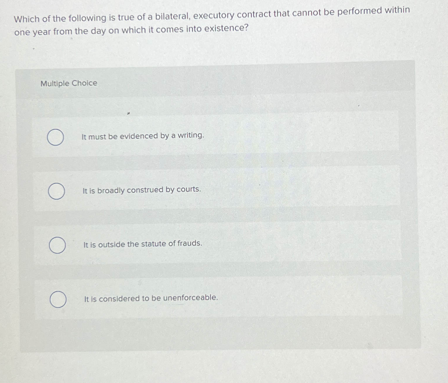 Solved Which Of The Following Is True Of A Bilateral, | Chegg.com