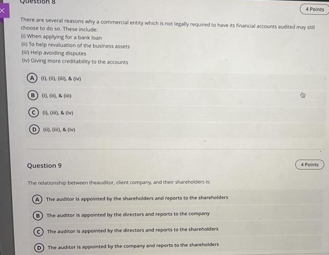 Solved Question 1 4 Points Which of the following is not a | Chegg.com