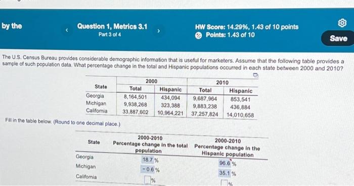 Solved The U.S. Census Bureau Provides Considerable | Chegg.com