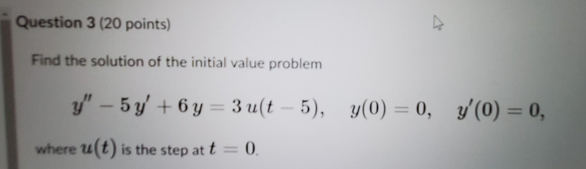 Solved Find the solution of the initial value problem | Chegg.com