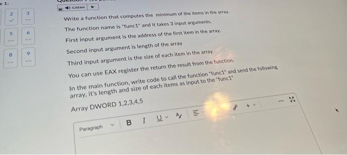 Solved 1: Listen 2 3 Write a function that computes the | Chegg.com