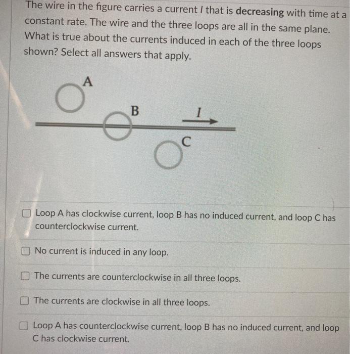 Solved The wire in the figure carries a current I that is | Chegg.com