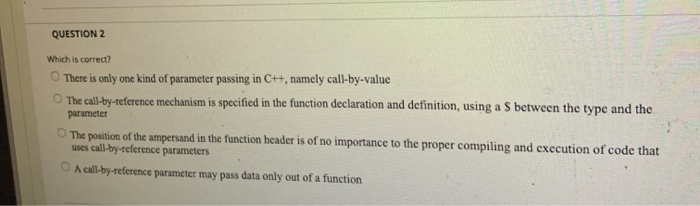 Solved QUESTION 18 Which one is correct? An array behaves | Chegg.com