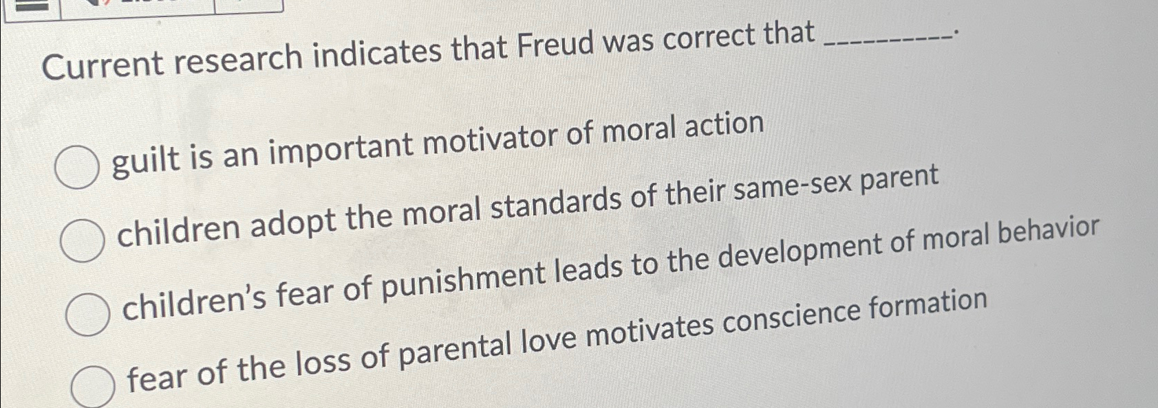 Solved Current research indicates that Freud was correct | Chegg.com