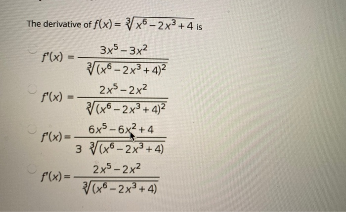 derivative of x 1 x 2 4