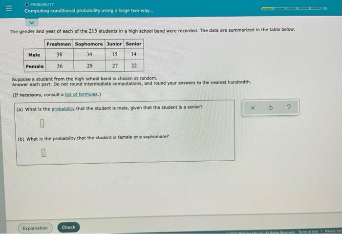 Solved O PROBABILITY Computing Conditional Probability Using | Chegg.com