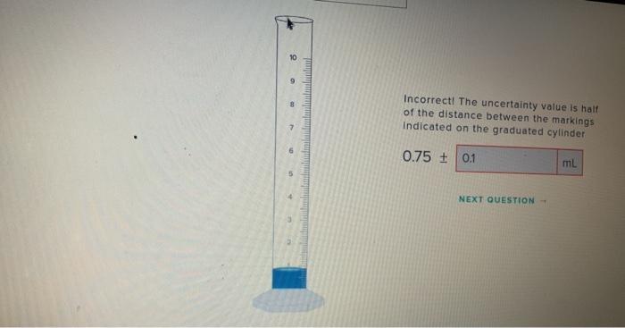 10 9 Incorrect The Uncertainty Value Is Half Of The Chegg Com