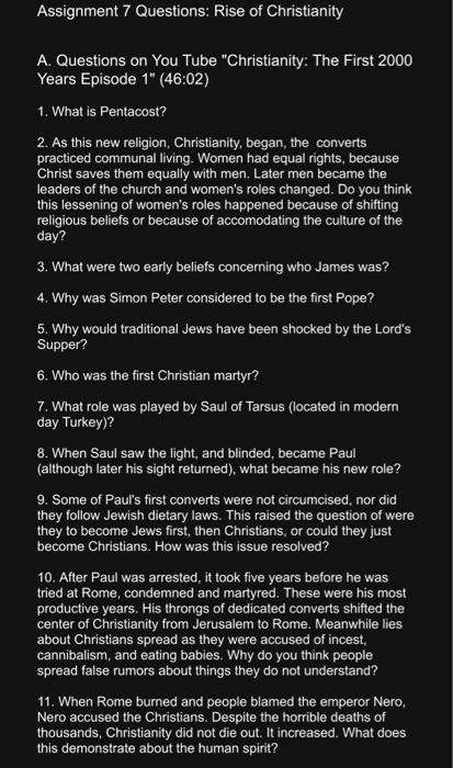 spread of christianity class 7 questions and answers