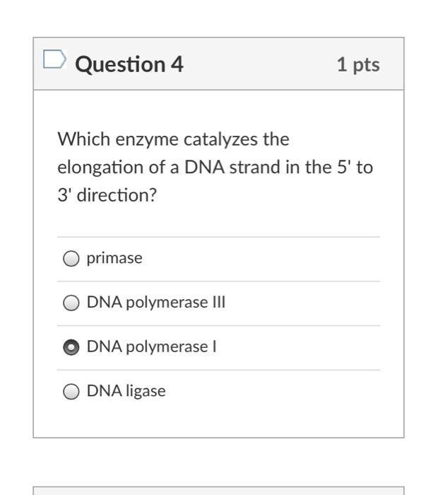 Solved Question 4 1 Pts Which Enzyme Catalyzes The | Chegg.com