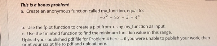 Solved This is a bonus problem! a. Create an anonymous | Chegg.com