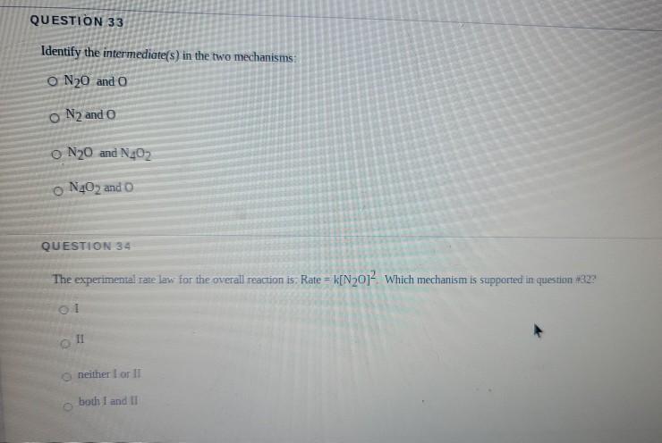 Solved QUESTION 32 The Two Mechanisms Below Study The Same | Chegg.com