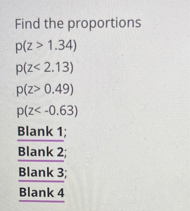 Solved Find The Proportions | Chegg.com