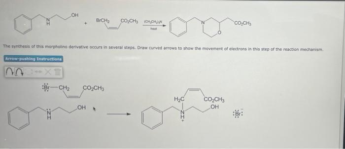 Solved OH BICH CO CHE . CO CHE The synthesis of this | Chegg.com