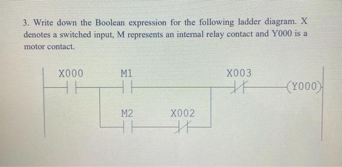Solved 3. Write down the Boolean expression for the | Chegg.com