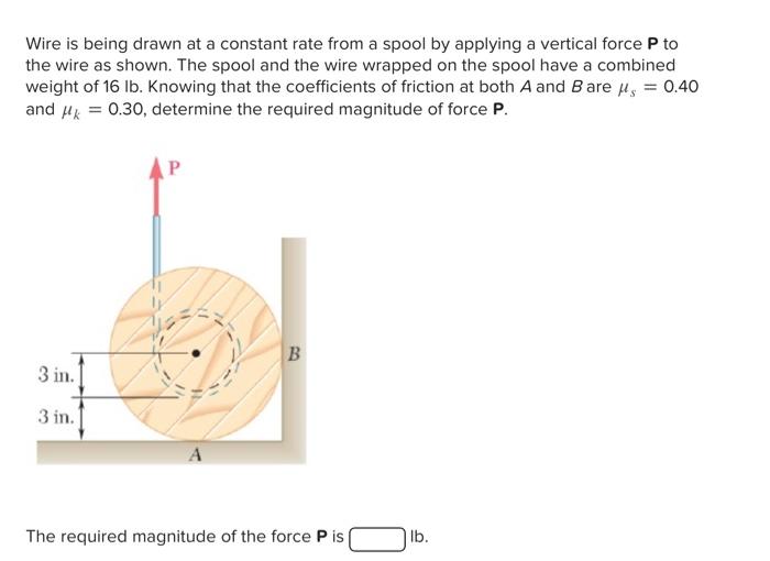 Solved Wire is being drawn at a constant rate from a spool
