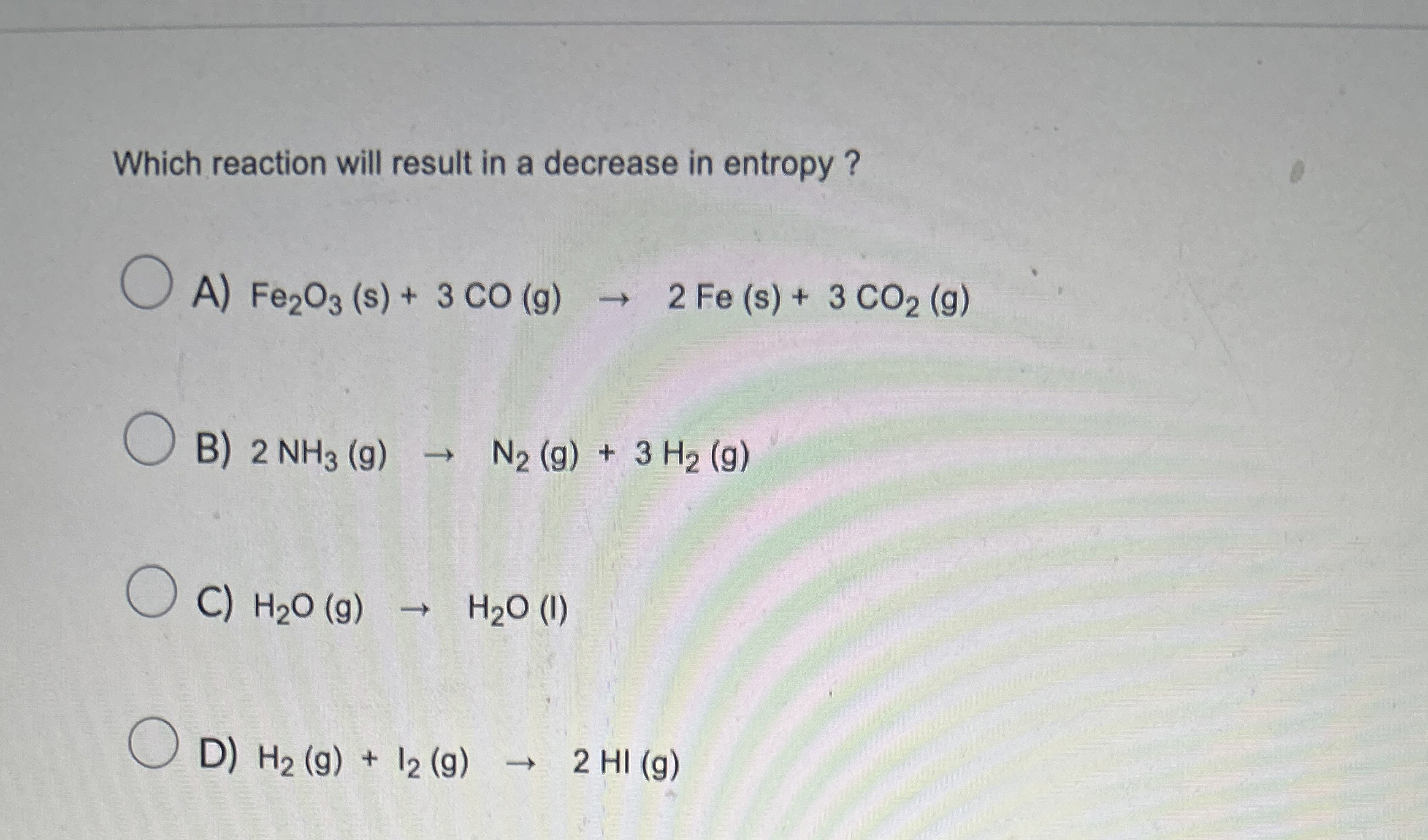 Solved Which reaction will result in a decrease in | Chegg.com