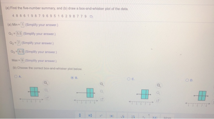 Solved (a) Find the five-number summary, and (b) draw a | Chegg.com