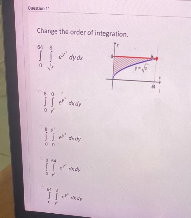 Solved Question 10 Convert the iterated double integral to | Chegg.com