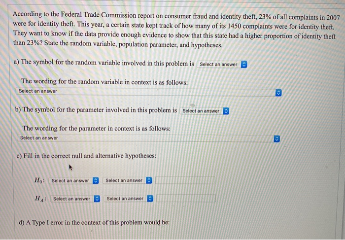 Solved According To The Federal Trade Commission Report On | Chegg.com