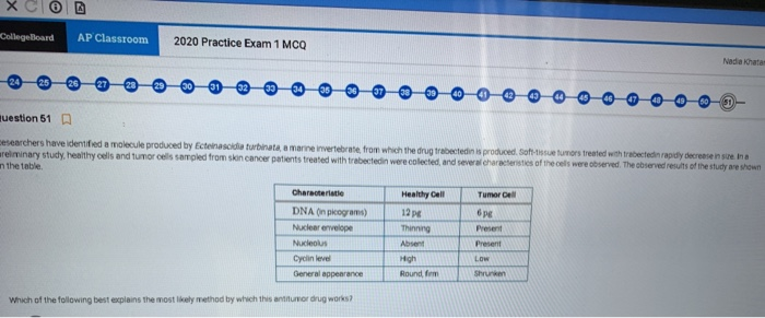 XCO College Board AP Classroom 2020 Practice Exam 1 | Chegg.com