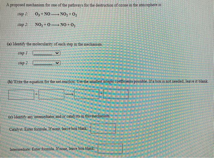 Solved A proposed mechanism for one of the pathways for the | Chegg.com