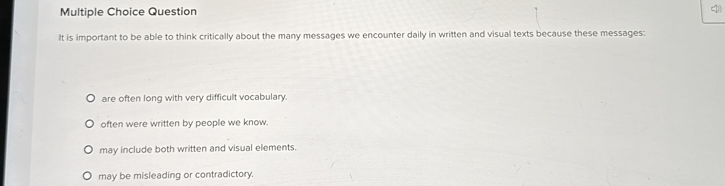 Solved Multiple Choice QuestionIt is important to be able to | Chegg.com