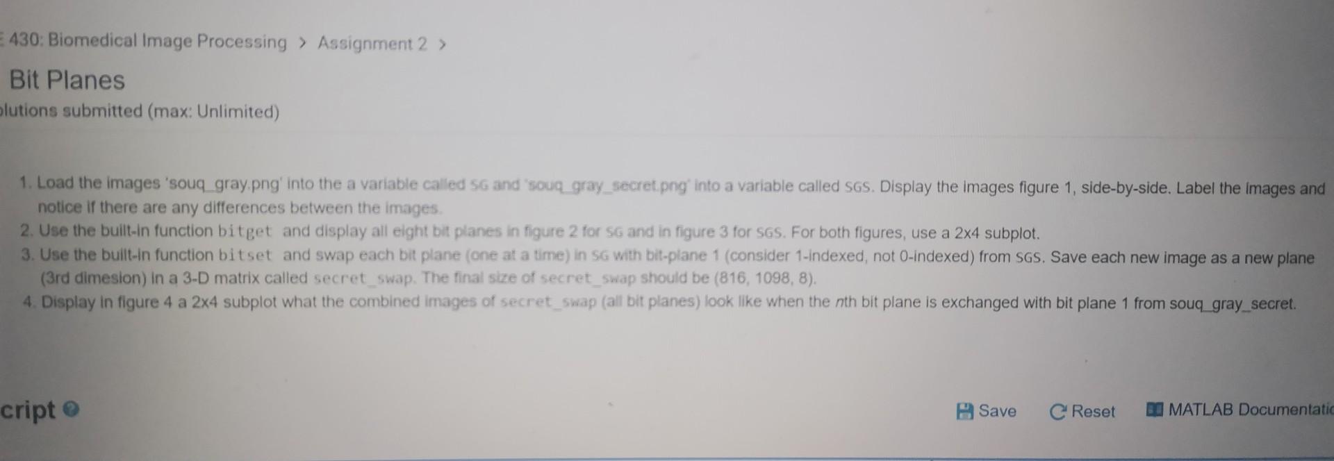 Solved Bit Planes utions submitted (max: Unlimited) 1. Load | Chegg.com