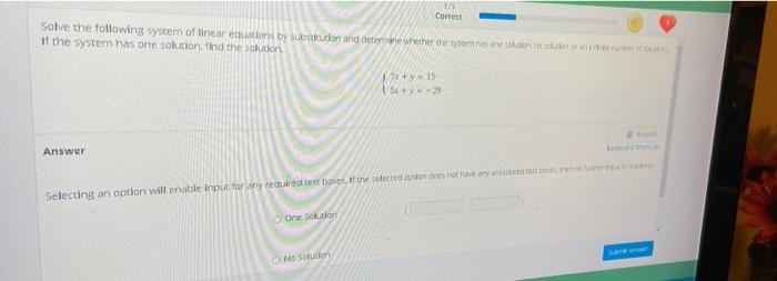 Solved Connect Solve the following system of linear | Chegg.com