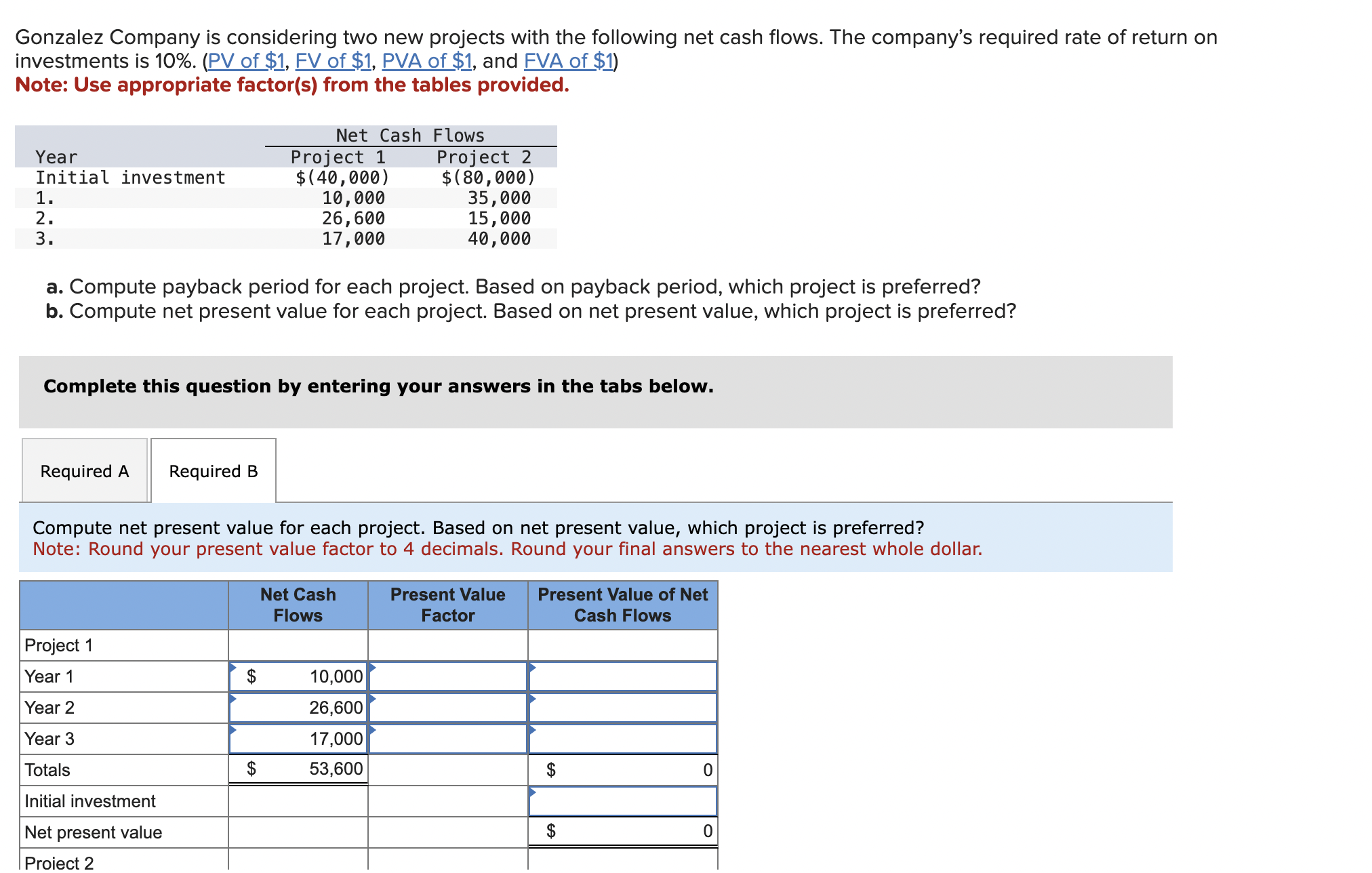 Solved Gonzalez Company Is Considering Two New Projects With 