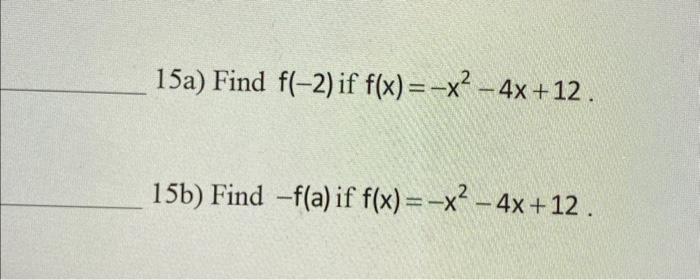 f x )= 2x 2 12x 15