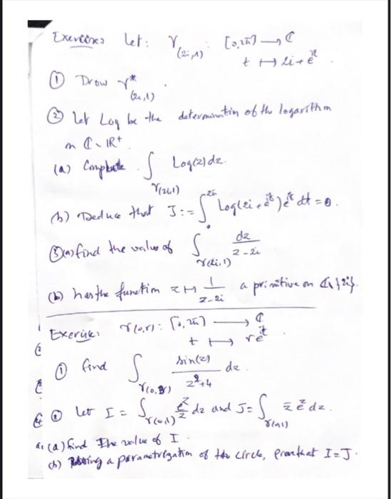 Solved Exercise find the values of vel numbers and to obtain | Chegg.com