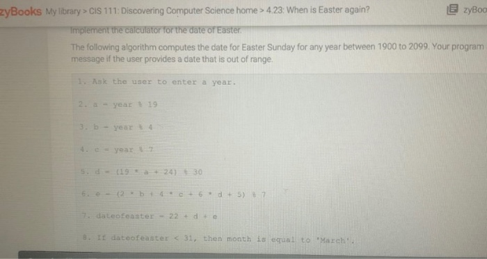Solved zyBooks My library > CIS 111: Discovering Computer | Chegg.com