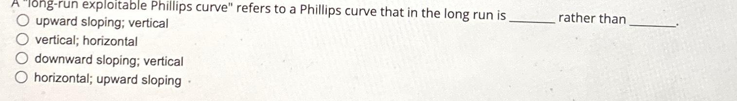 the slope of the long run phillips curve is