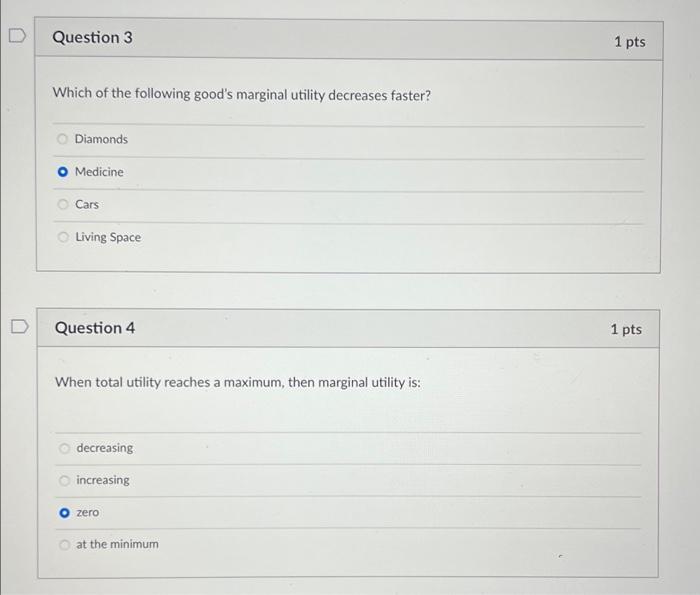 Solved D Question 3 1 pts Which of the following good's | Chegg.com