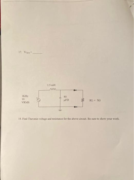 Solved Review practice final exam If a series RL circuit has | Chegg.com
