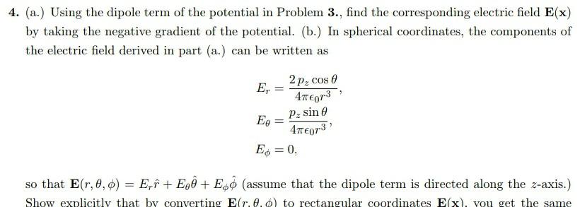 Solved In spherical coordinates, the components of the | Chegg.com