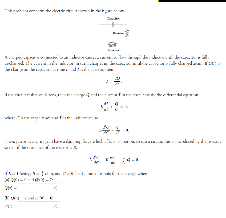 Solved This problem concerns the electric circuit shown in | Chegg.com