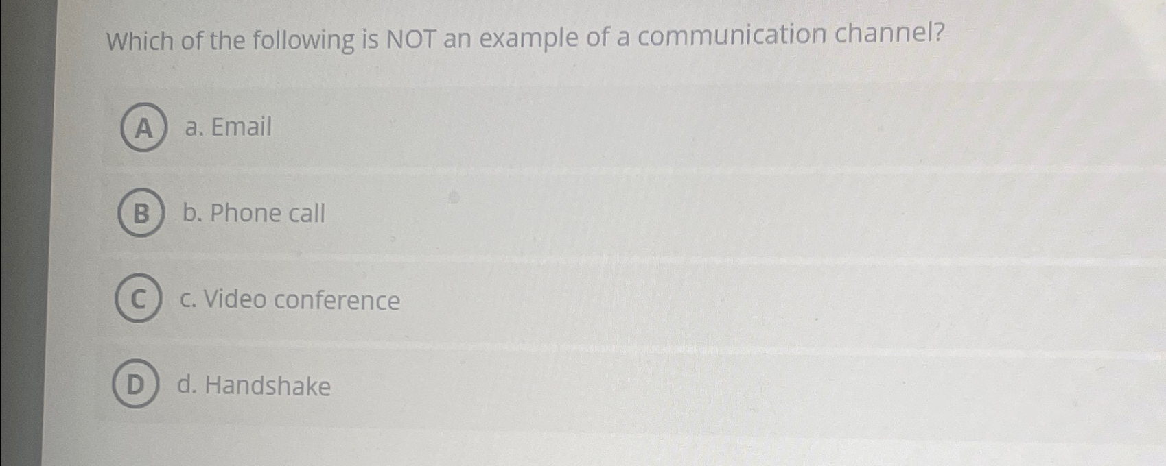 Solved Which of the following is NOT an example of a | Chegg.com