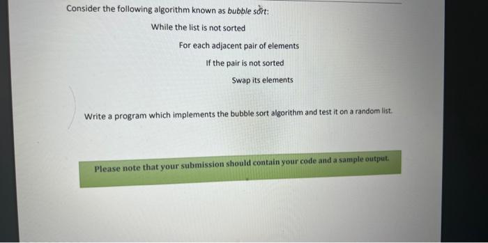 Solved Consider the following algorithm known as bubble | Chegg.com